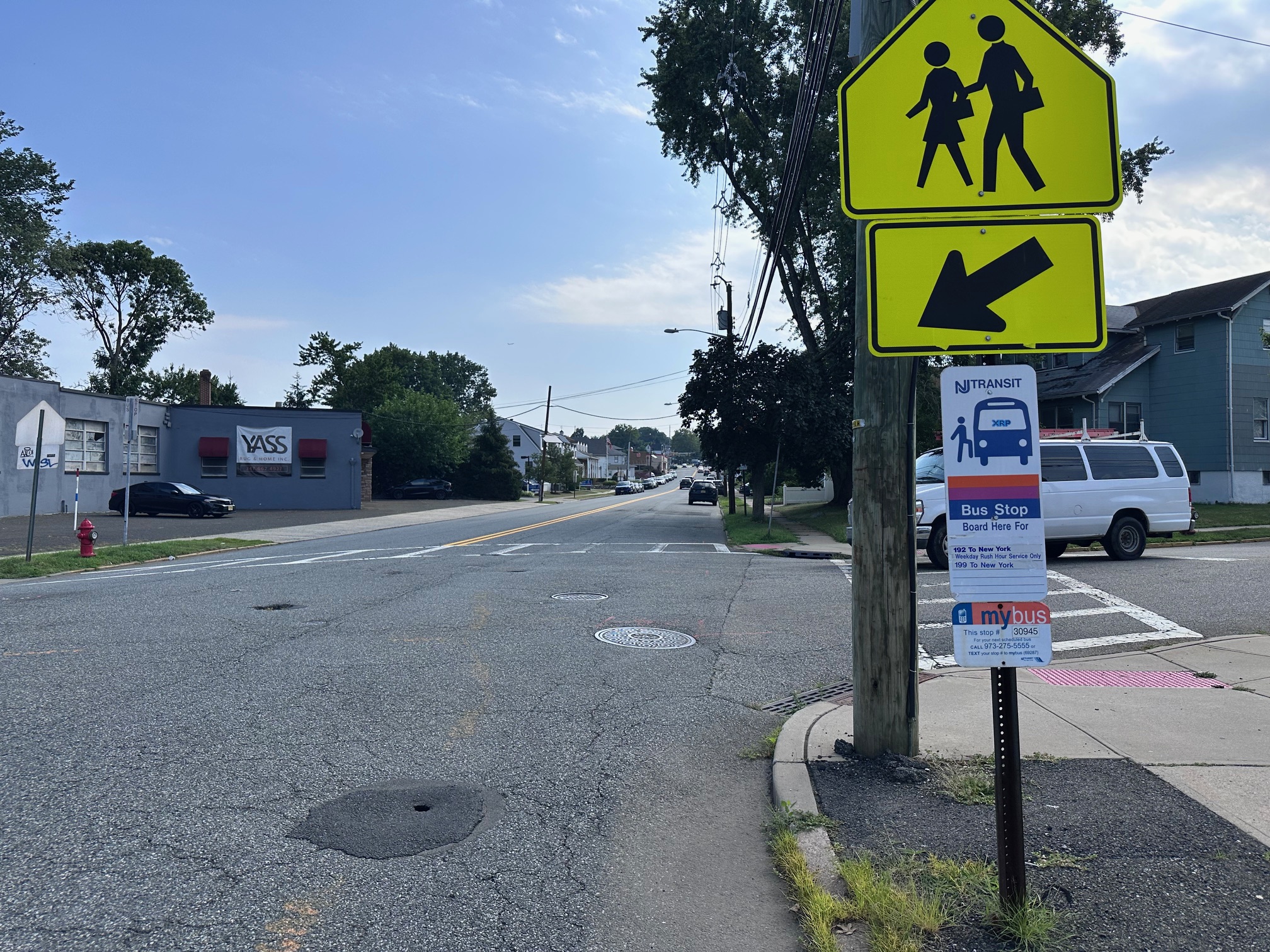 Nearby NJ Transit bus stop