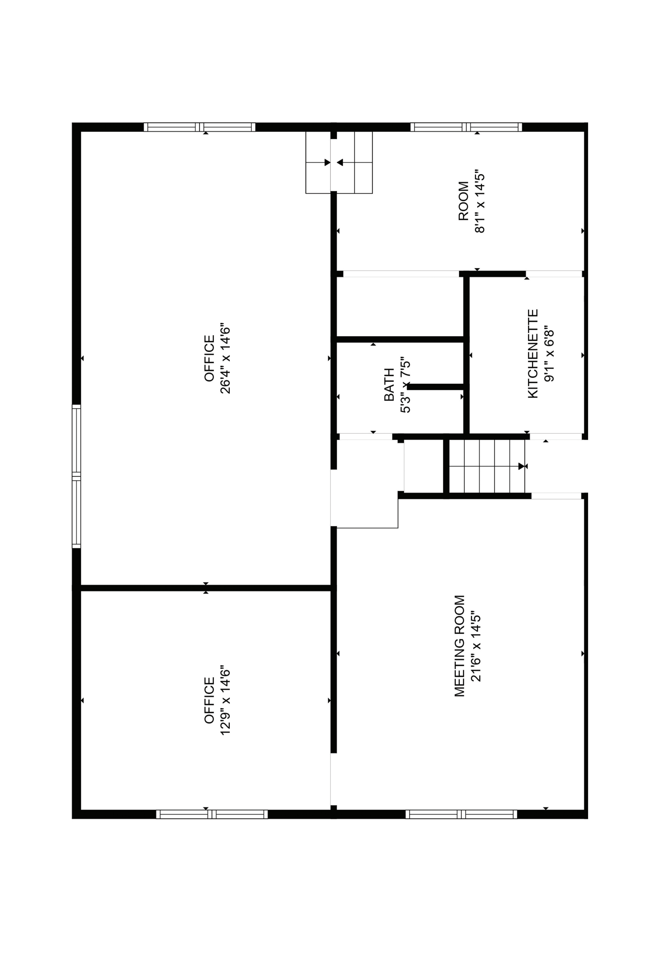 Suite 202 office layout sketch